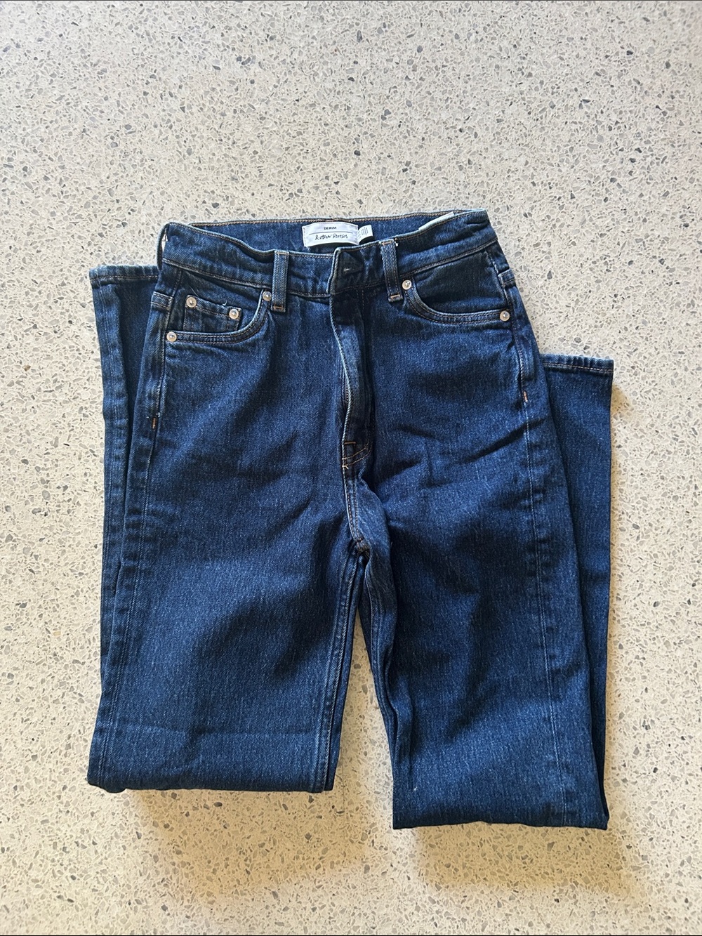 Dark Blue Straight-Leg Women's Jeans - Classic Denim